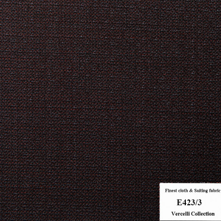 E423/3 Vercelli CVM - Vải Suit 95% Wool - Tím Trơn